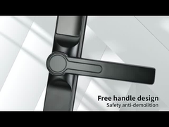 Узкий боковой сломанный мост интеллектуальный замок, материал из цинкового сплава, окно экрана, короткая ручка 3.0, т.