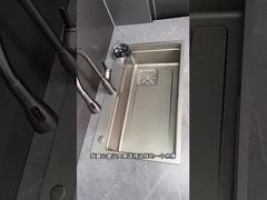 Полный комплект Водопад Кухонный раковина Нержавеющая сталь раковины Большая однослойная чаша с стойкой для посуды