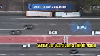 2026 Автомобильная охранная камера SECTE 24/7, парковочный радар, объектив ночного видения, приложение UBOXPRO, непрерывное R