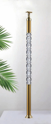 2024 Luxurious Interior Prefinished Crystal Pillar Balustrade Acrylic Baluster Staircase Stair Handrail Design