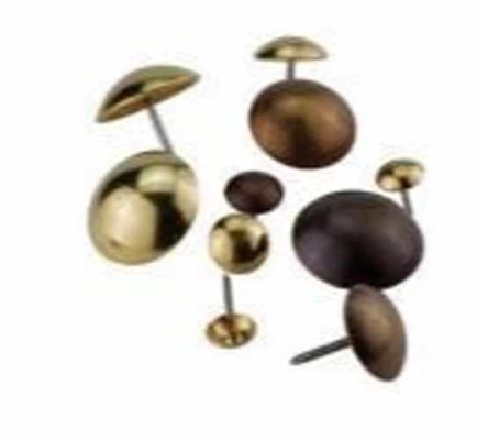 Brass Decorative Furniture Sofa Nails With Cap Head And Smooth Shank Standard DIN