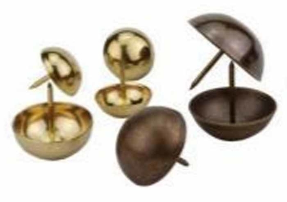 Brass Decorative Furniture Sofa Nails With Cap Head And Smooth Shank Standard DIN