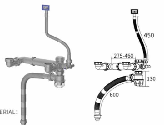 Factory-Made Single Bowl Sink Drainer With Basket Filters Save Space and Support Customization Drain Kit for Kitchen Sink