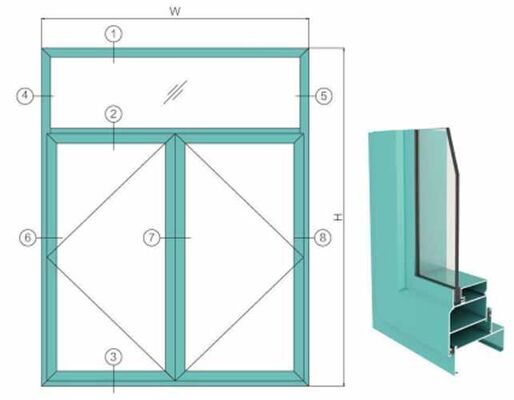 New Arrived for Mired Tempered 8ft Windows Design Double Glazed Aluminum Sliding Big View Glass Window