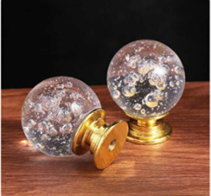 Luxury High Quality Furniture Drawer Bedroom Crystal Glass Brass Cabinet Door Pulls Kitchen Handles Knobs