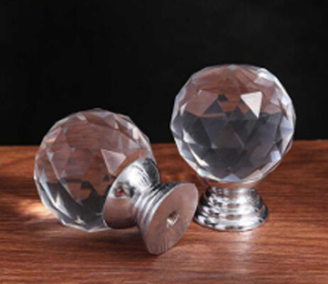 Luxury High Quality Furniture Drawer Bedroom Crystal Glass Brass Cabinet Door Pulls Kitchen Handles Knobs