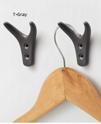 Modern Y-shaped Simple Solid Zinc Alloy Coat Hook Key Hook Double Hook Door Hat Rack Bedroom Bathroom Wardrobe Furniture