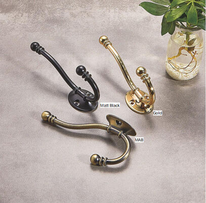 GRH Pearl Grey Nordic Decorative Wall Mounted Grey Zinc Alloy Kitchen Clothes Wall Coat Hook