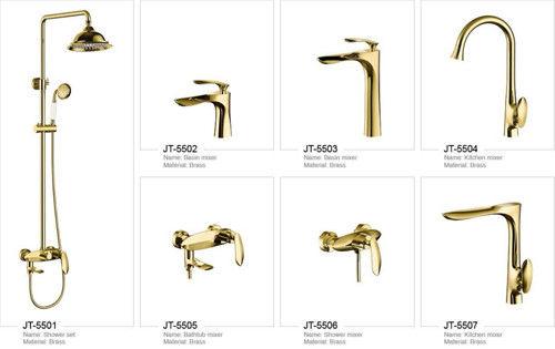 Держатель 18L/Min отверстия роскошного золотого латунного Faucet таза Bathroom одиночный