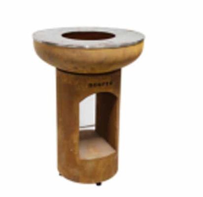 Садовая кухня Тяжелая кортенная сталь Экологически чистый огонь для дров BBQ Огненный гриль