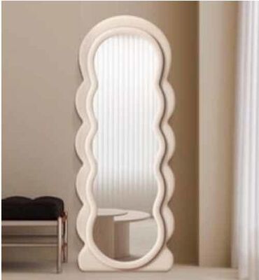 Роскошный дом декоративный Большая волнообразная форма Нерегулярная Большая стоящая зеркало Стены Полнотело зеркало Полной длины зеркало на полу