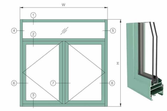 Австралийские стандарты Контейнерный дом Мельбурн Двойные стеклянные окна Алюминиевые скользящие окна